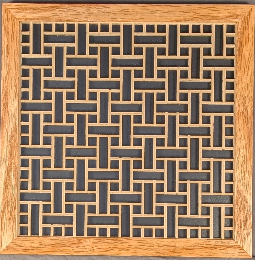 Basket Weave - Oak and Black